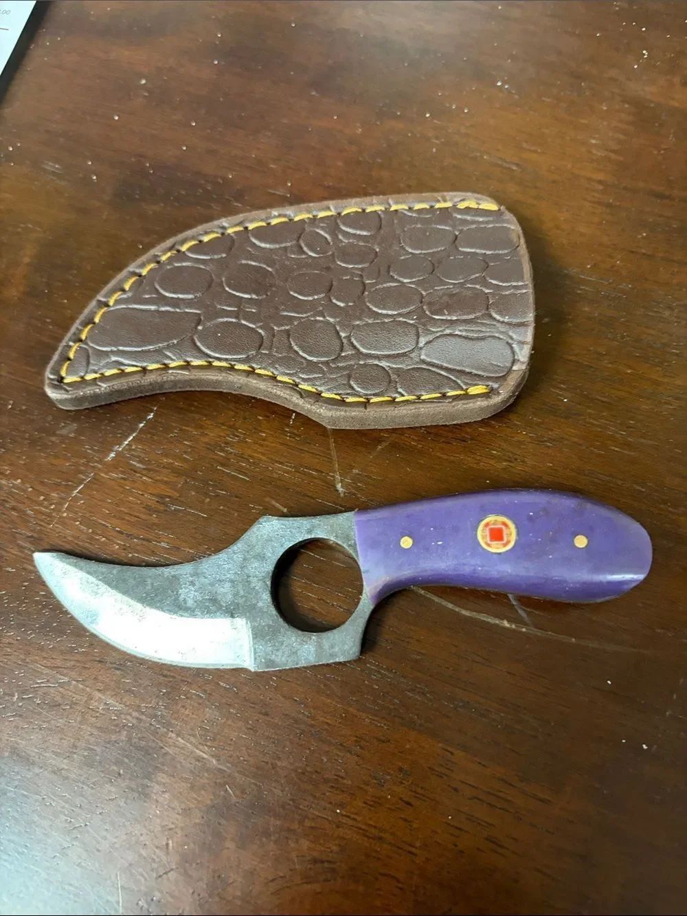 Hand crafted Multi-Color Short Skinner Knife